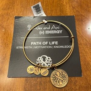 Alex & Ani (+) Energy gold tone Path Of Life bracelet. NWT & on original card.